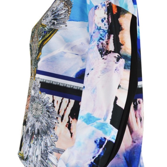 Clover Canyon Neoprene Crystal Corset Sweatshirt Size S Retail $225 - Picture 5 of 12